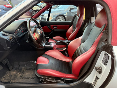 1998 BMW M Roadster in Arctic Silver Metallic over Imola Red & Black Nappa