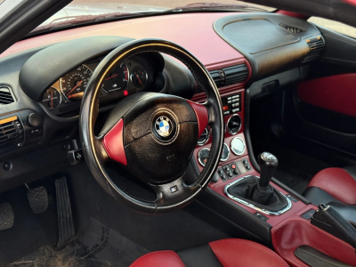 1998 BMW M Roadster in Arctic Silver Metallic over Imola Red & Black Nappa