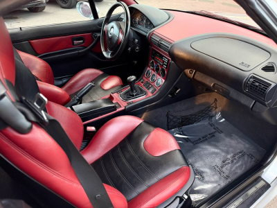 1998 BMW M Roadster in Arctic Silver Metallic over Imola Red & Black Nappa