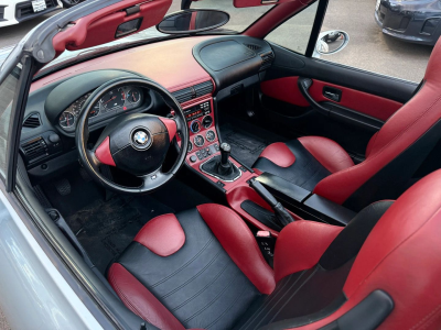 1998 BMW M Roadster in Arctic Silver Metallic over Imola Red & Black Nappa