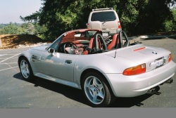 1998 BMW M Roadster in Arctic Silver Metallic over Imola Red & Black Nappa