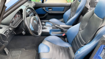 1998 BMW M Roadster in Estoril Blue Metallic over Estoril Blue & Black Nappa