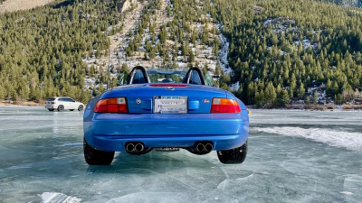 1998 BMW M Roadster in Estoril Blue Metallic over Estoril Blue & Black Nappa