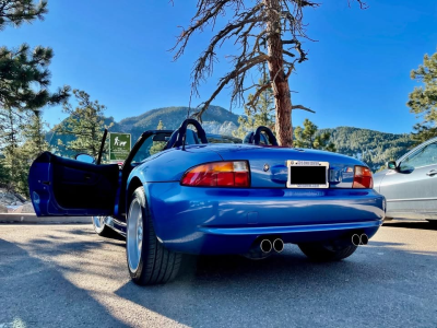 1998 BMW M Roadster in Estoril Blue Metallic over Estoril Blue & Black Nappa