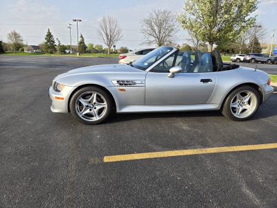 1998 BMW M Roadster in Arctic Silver Metallic over Estoril Blue & Black Nappa