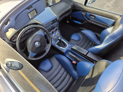 1998 BMW M Roadster in Arctic Silver Metallic over Estoril Blue & Black Nappa