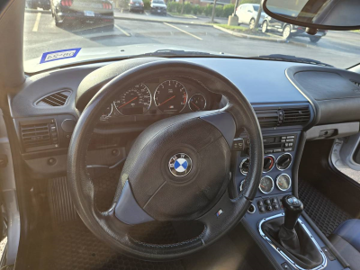 1998 BMW M Roadster in Arctic Silver Metallic over Estoril Blue & Black Nappa