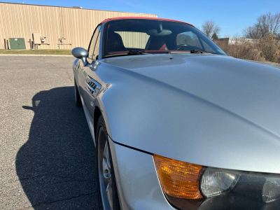 1998 BMW M Roadster in Arctic Silver Metallic over Imola Red & Black Nappa