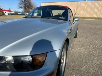 1998 BMW M Roadster in Arctic Silver Metallic over Imola Red & Black Nappa