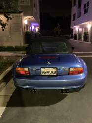 1998 BMW M Roadster in Estoril Blue Metallic over Black Nappa