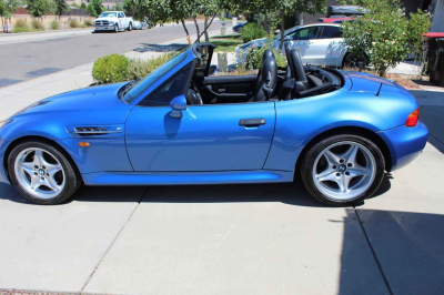 1998 BMW M Roadster in Estoril Blue Metallic over Black Nappa