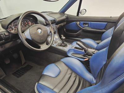 1998 BMW M Roadster in Arctic Silver Metallic over Estoril Blue & Black Nappa