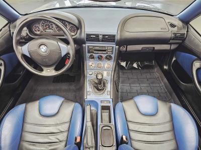 1998 BMW M Roadster in Arctic Silver Metallic over Estoril Blue & Black Nappa