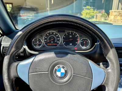 1998 BMW M Roadster in Arctic Silver Metallic over Estoril Blue & Black Nappa