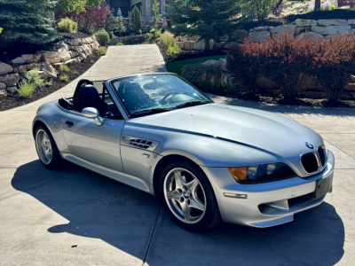 1998 BMW M Roadster in Arctic Silver Metallic over Estoril Blue & Black Nappa