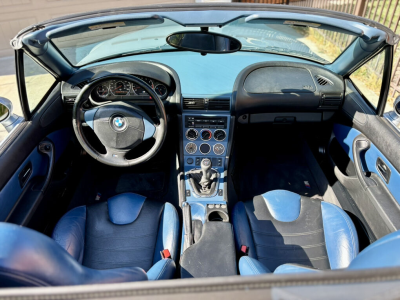 1998 BMW M Roadster in Arctic Silver Metallic over Estoril Blue & Black Nappa