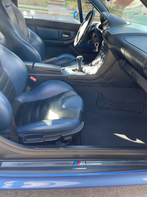1998 BMW M Roadster in Estoril Blue Metallic over Estoril Blue & Black Nappa