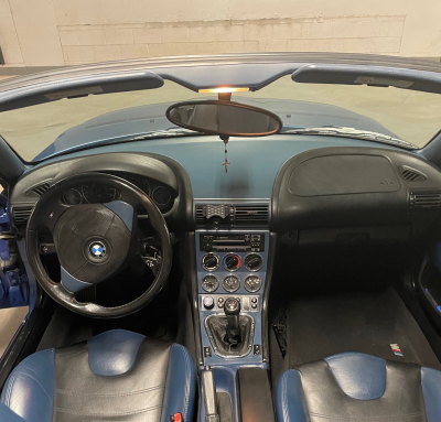 1998 BMW M Roadster in Estoril Blue Metallic over Estoril Blue & Black Nappa