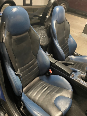 1998 BMW M Roadster in Estoril Blue Metallic over Estoril Blue & Black Nappa