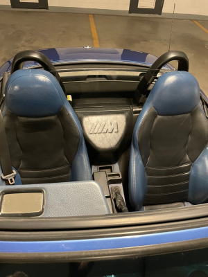 1998 BMW M Roadster in Estoril Blue Metallic over Estoril Blue & Black Nappa