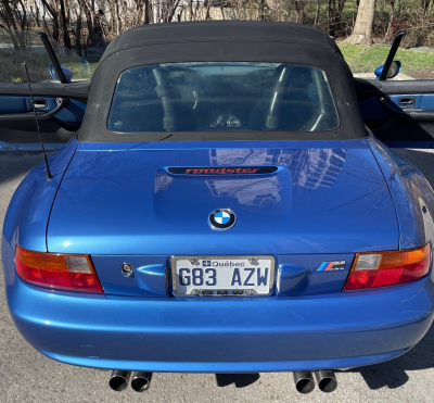 1998 BMW M Roadster in Estoril Blue Metallic over Estoril Blue & Black Nappa