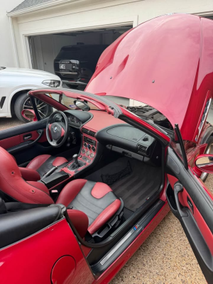 1998 BMW M Roadster in Imola Red 2 over Imola Red & Black Nappa