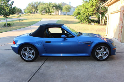 1998 BMW M Roadster in Estoril Blue Metallic over Estoril Blue & Black Nappa