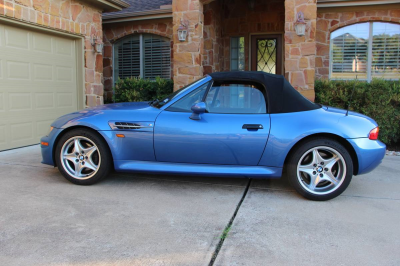 1998 BMW M Roadster in Estoril Blue Metallic over Estoril Blue & Black Nappa
