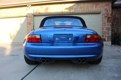 1998 BMW M Roadster in Estoril Blue Metallic over Estoril Blue & Black Nappa