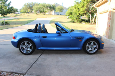 1998 BMW M Roadster in Estoril Blue Metallic over Estoril Blue & Black Nappa