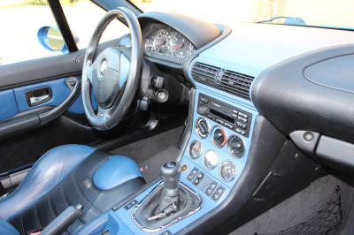 1998 BMW M Roadster in Estoril Blue Metallic over Estoril Blue & Black Nappa