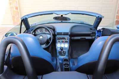 1998 BMW M Roadster in Estoril Blue Metallic over Estoril Blue & Black Nappa