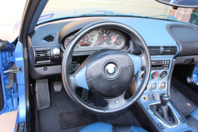 1998 BMW M Roadster in Estoril Blue Metallic over Estoril Blue & Black Nappa