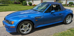 1998 BMW M Roadster in Estoril Blue Metallic over Estoril Blue & Black Nappa