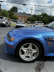 1998 BMW M Roadster in Estoril Blue Metallic over Estoril Blue & Black Nappa