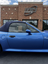 1998 BMW M Roadster in Estoril Blue Metallic over Estoril Blue & Black Nappa