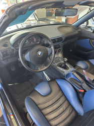 1998 BMW M Roadster in Estoril Blue Metallic over Estoril Blue & Black Nappa