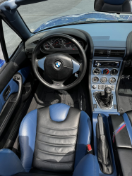 1998 BMW M Roadster in Estoril Blue Metallic over Estoril Blue & Black Nappa