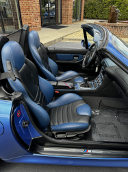 1998 BMW M Roadster in Estoril Blue Metallic over Estoril Blue & Black Nappa