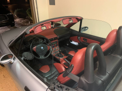 1998 BMW M Roadster in Arctic Silver Metallic over Imola Red & Black Nappa