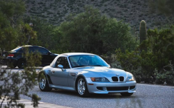 1998 BMW M Roadster in Arctic Silver Metallic over Imola Red & Black Nappa