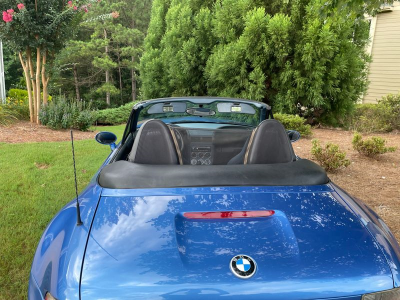 1999 BMW M Roadster in Estoril Blue Metallic over Estoril Blue & Black Nappa