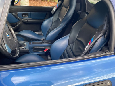 1999 BMW M Roadster in Estoril Blue Metallic over Estoril Blue & Black Nappa