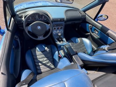 1999 BMW M Roadster in Estoril Blue Metallic over Estoril Blue & Black Nappa