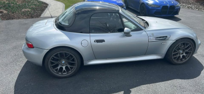 1999 BMW M Roadster in Arctic Silver Metallic over Imola Red & Black Nappa