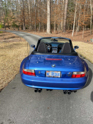 1999 BMW M Roadster in Estoril Blue Metallic over Estoril Blue & Black Nappa