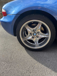 1999 BMW M Roadster in Estoril Blue Metallic over Estoril Blue & Black Nappa