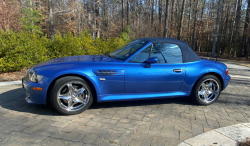 1999 BMW M Roadster in Estoril Blue Metallic over Estoril Blue & Black Nappa