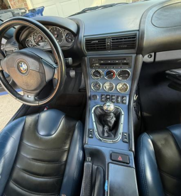 1999 BMW M Roadster in Estoril Blue Metallic over Estoril Blue & Black Nappa