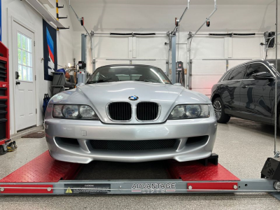 1999 BMW M Roadster in Arctic Silver Metallic over Imola Red & Black Nappa